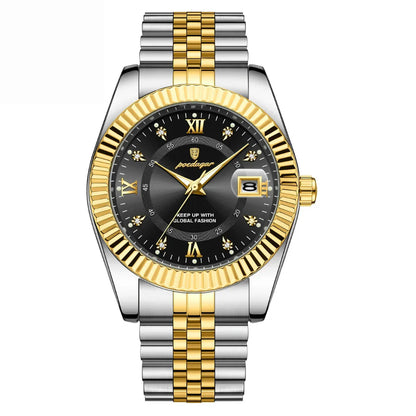 POEDAGAR GoldenStar - 40mm Watch | Water Resistant | Stainless Steel