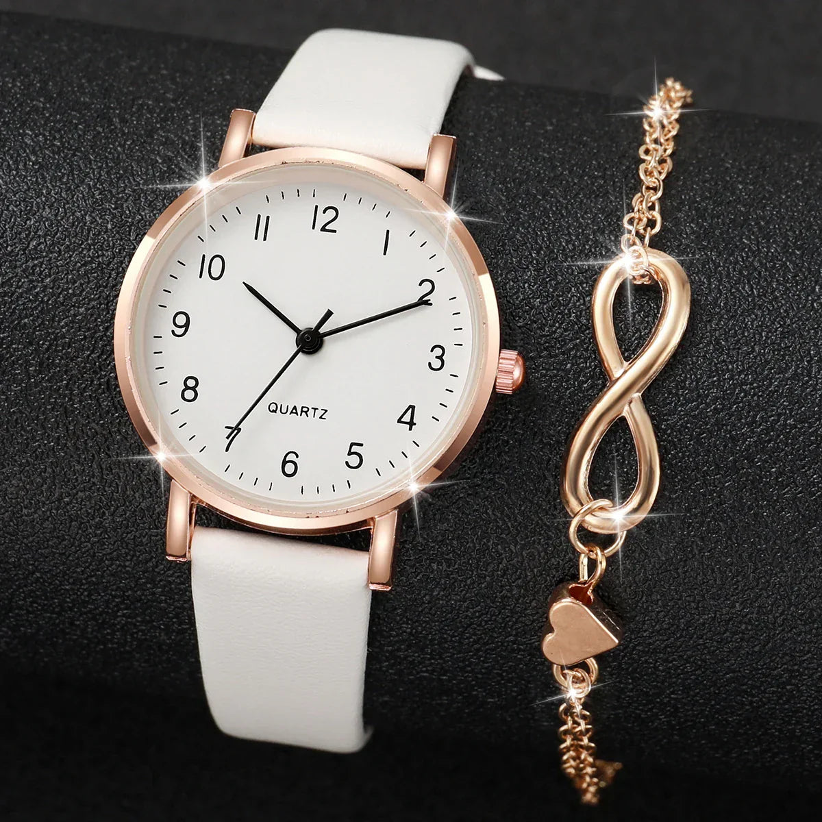 Leather strap watch + Gift