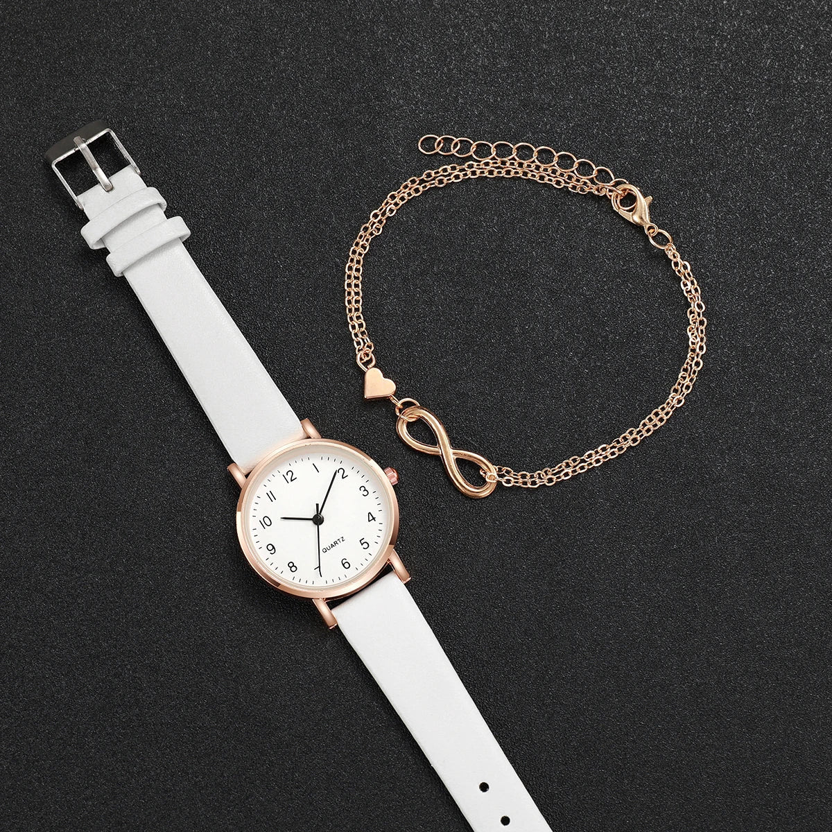 Leather strap watch + Gift