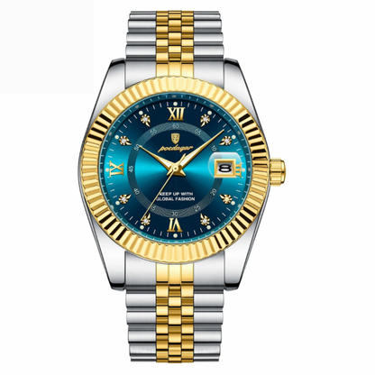 POEDAGAR GoldenStar - 40mm Watch | Water Resistant | Stainless Steel