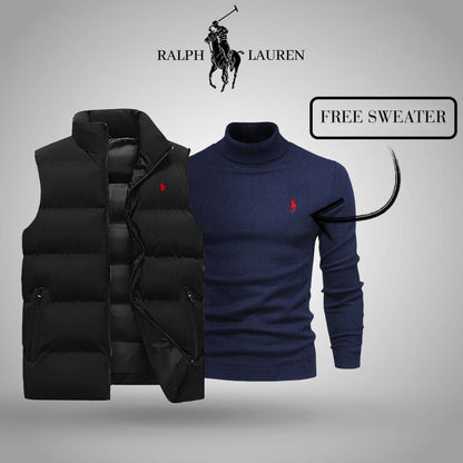 R&L Vest + Exclusive Free Sweater (CLEARANCE) Luxttier Black Blue M
