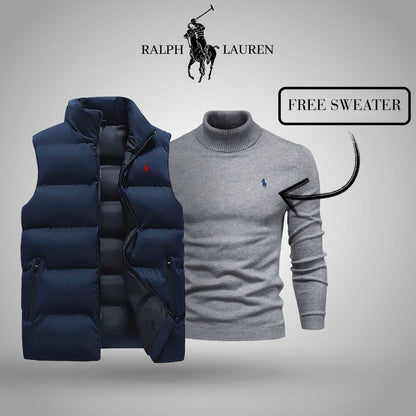 R&L Vest + Exclusive Free Sweater (CLEARANCE) Luxttier Blue Gray M